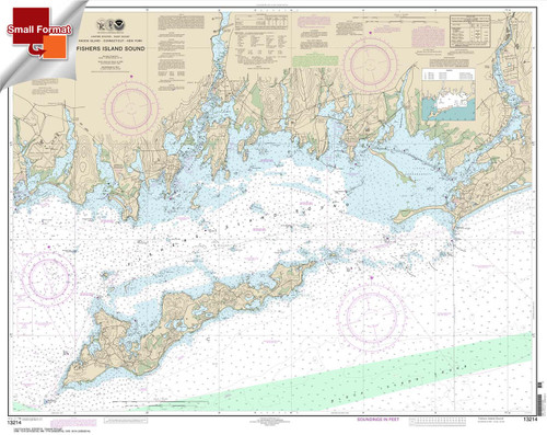 Small Format NOAA Chart 13214: Fishers Island Sound