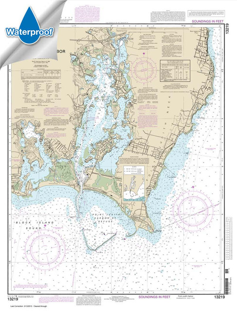 Waterproof NOAA Chart 13219: Point Judith Harbor