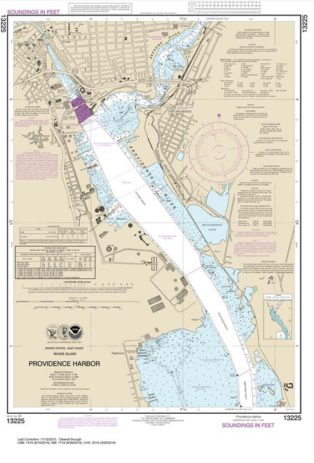 NOAA Chart 13225: Providence Harbor