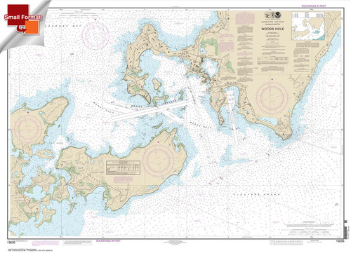 Small Format NOAA Chart 13235: Woods Hole