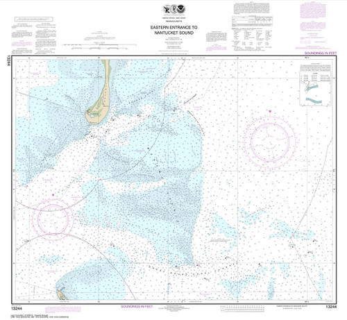 NOAA Chart 13244: Eastern Entrance to Nantucket Sound