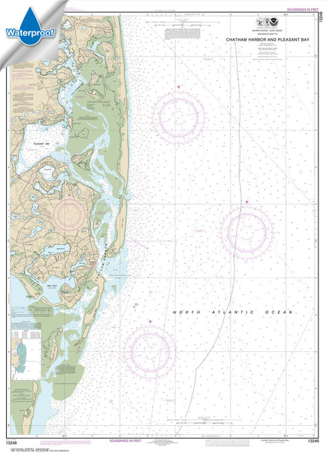 Waterproof NOAA Chart 13248: Chatham Harbor and Pleasant Bay