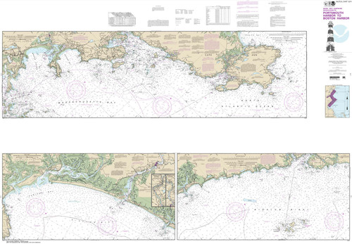 NOAA Chart 13274: Portsmouth Harbor to Boston Harbor; Merrimack River Extension