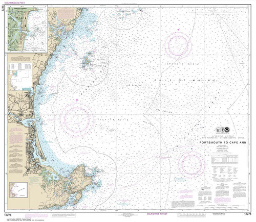 NOAA Chart 13278: Portsmouth to Cape Ann; Hampton Harbor