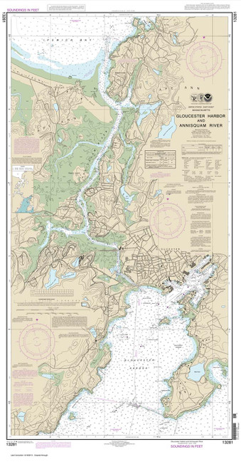 NOAA Chart 13281: Gloucester Harbor and Annisquam River