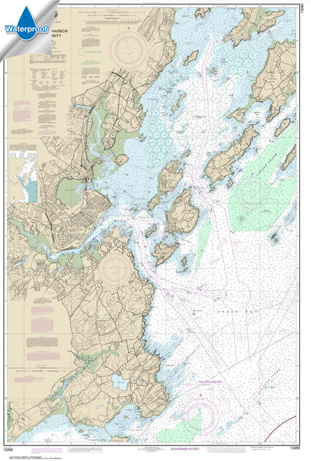 Waterproof NOAA Chart 13292: Portland Harbor and Vicinity