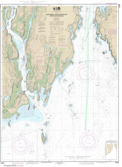 NOAA Chart 13295: Kennebec and Sheepscot River Entrances