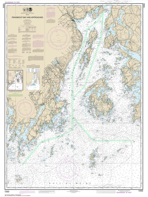 NOAA Chart 13302: Penobscot Bay and Approaches