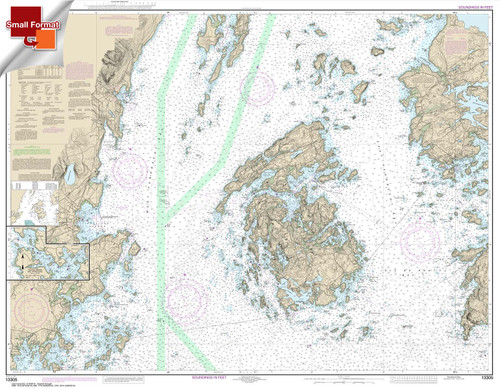 Small Format NOAA Chart 13305: Penobscot Bay;Carvers Harbor and Approaches