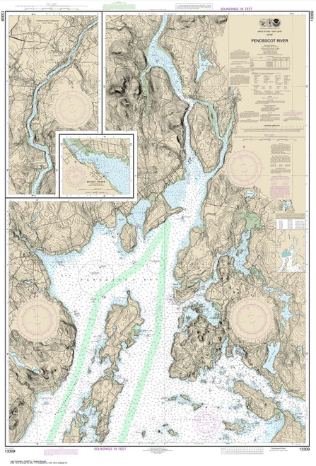 NOAA Chart 13309: Penobscot River;Belfast Harbor