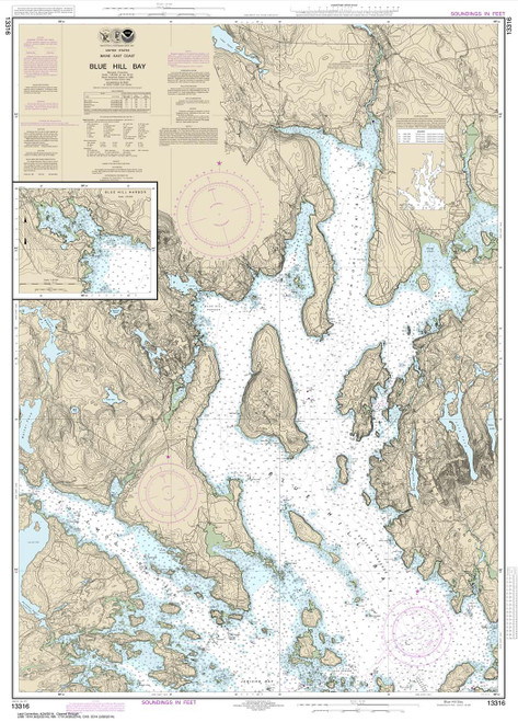 NOAA Chart 13316: Blue Hill Bay;Blue Hill Harbor