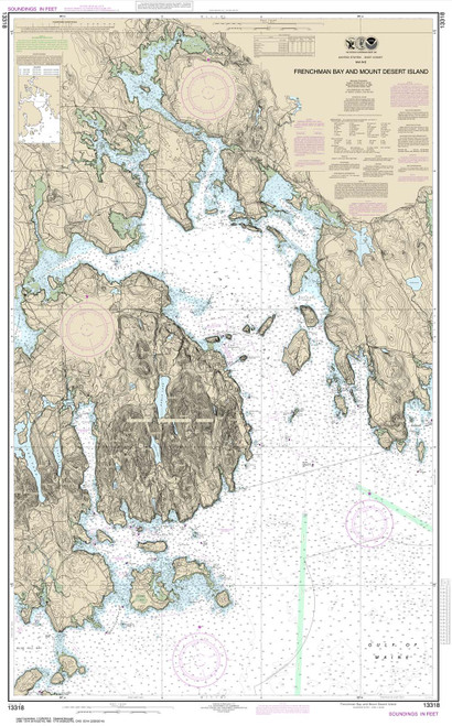 NOAA Chart 13318: Frenchman Bay and Mount Desert lsland