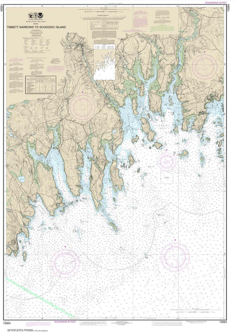 NOAA Chart 13324: Tibbett Narrows to Schoodic Island