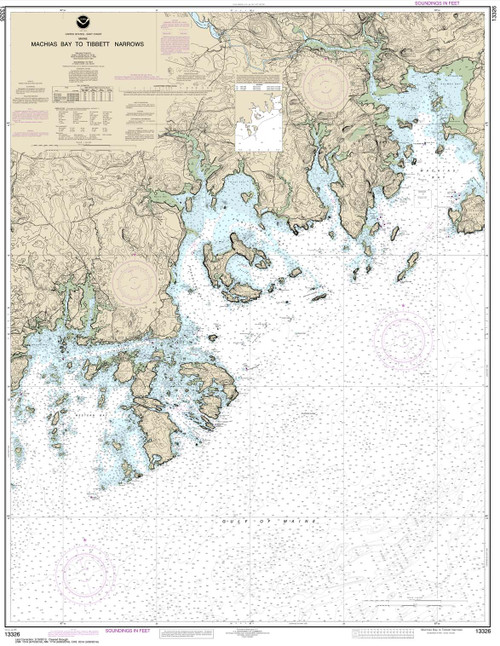 NOAA Chart 13326: Machias Bay to Tibbett Narrows