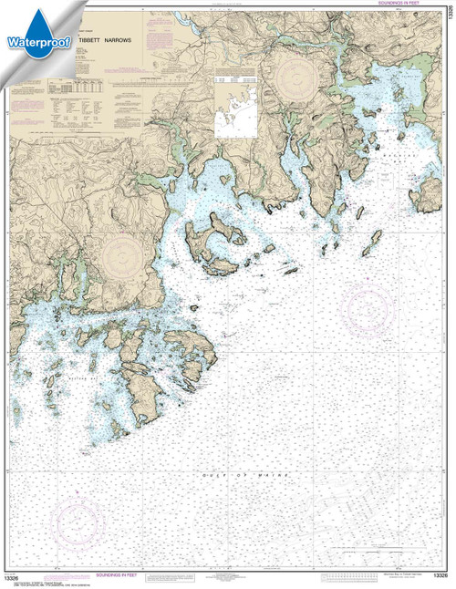 Waterproof NOAA Chart 13326: Machias Bay to Tibbett Narrows