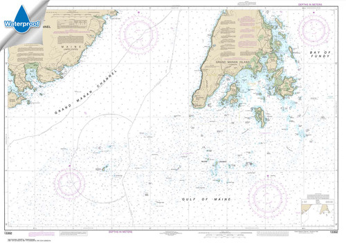 Waterproof NOAA Chart 13392: Grand Manan Channel Southern Part