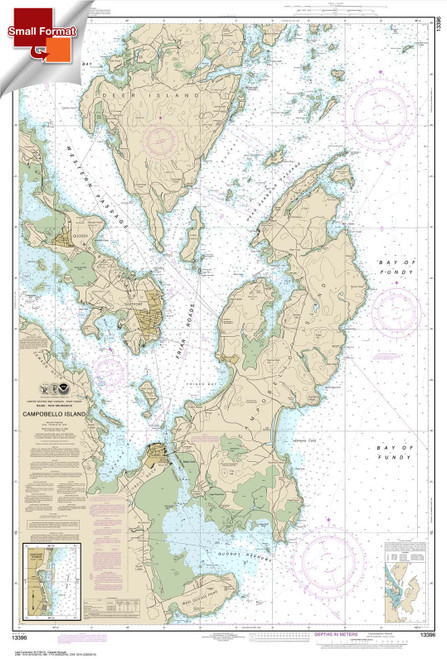 Small Format NOAA Chart 13396: Campobello Island; Eastport Harbor