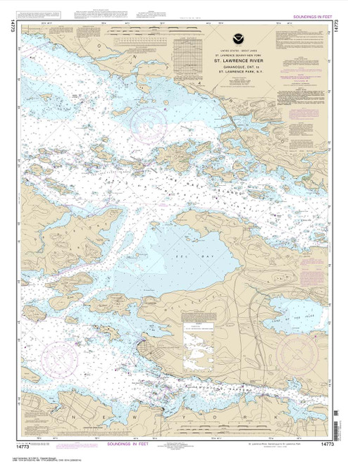 NOAA Chart 14773: Gananoque: Ont.: to St. Lawrence Park. N.Y.