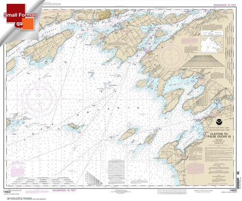 Small Format NOAA Chart 14802: Clayton to False Ducks ls.