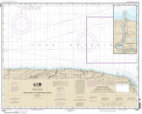 HISTORICAL NOAA Chart 14805: Long Pond to Thirtymile Point;Point Breeze Harbor