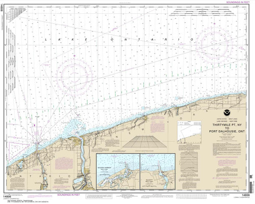 HISTORICAL NOAA Chart 14806: Thirtymile Point: N.Y.: to Port Dalhousie: Ont.