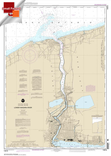Small Format NOAA Chart 14816: Lower Niagara River Small Format NOAA Chart 14816: Lower Niagara River