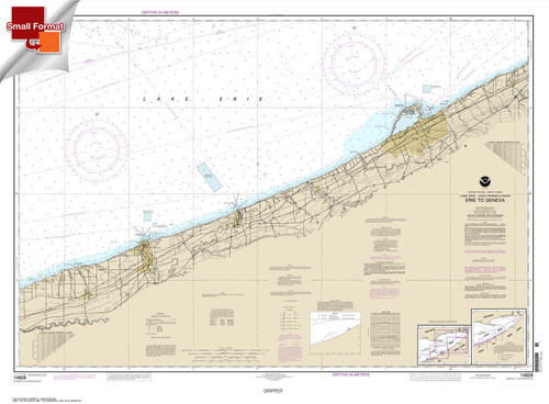 Small Format NOAA Chart 14828: Erie to Geneva