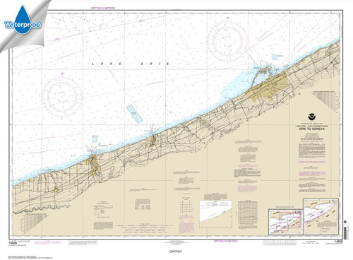 Waterproof NOAA Chart 14828: Erie to Geneva