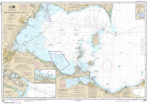 NOAA Chart 14830: West End of Lake Erie; Port Clinton Harbor; Monroe Harbor; Lorain to Detriot River; Vermilion