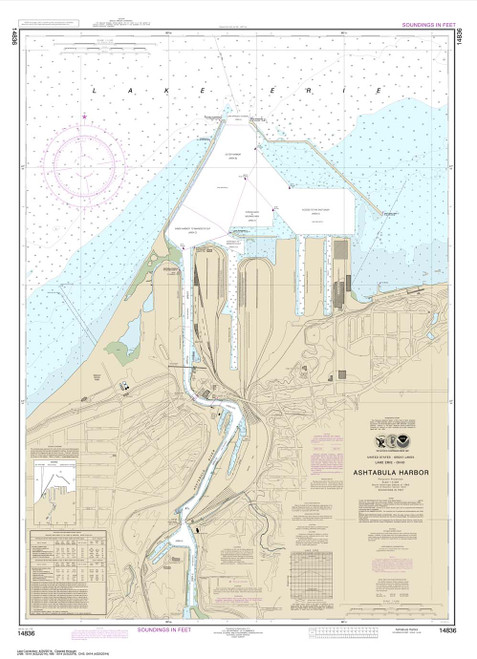 HISTORICAL NOAA Chart 14836: Ashtabula Harbor