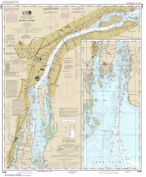 NOAA Chart 14848: Detroit River
