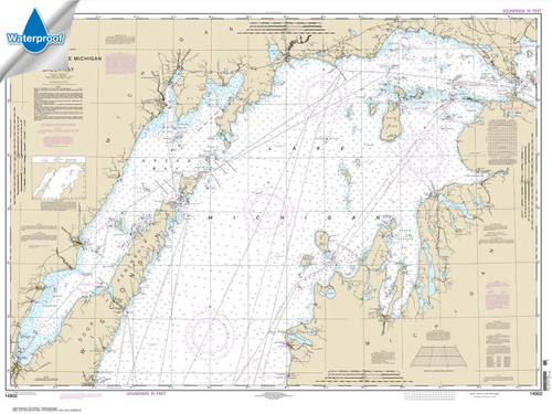 Waterproof NOAA Chart 14902: North end of Lake Michigan: including Green Bay