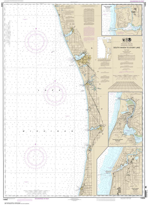 NOAA Chart 14906: South Haven to Stony Lake;South Haven;Port Sheldon;Saugatuck Harbor