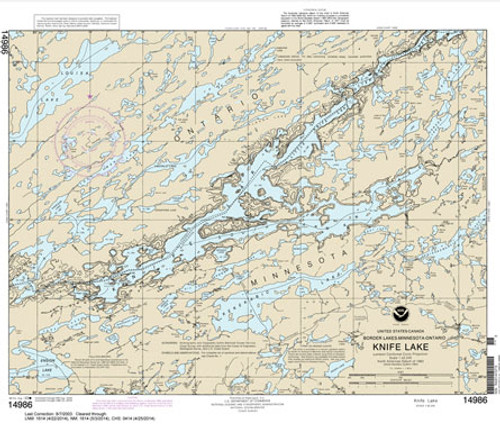HISTORICAL NOAA Chart 14986: Knife Lake