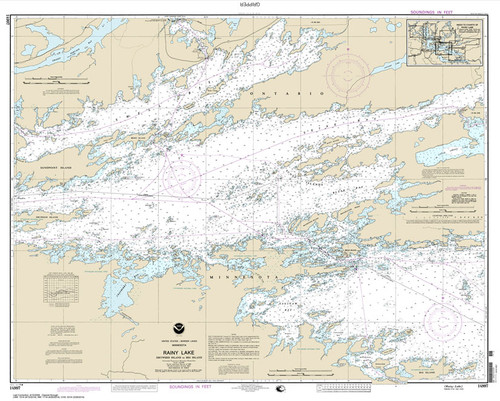 HISTORICAL NOAA Chart 14997: Rainy Lake-Dryweed Island: to Big Island