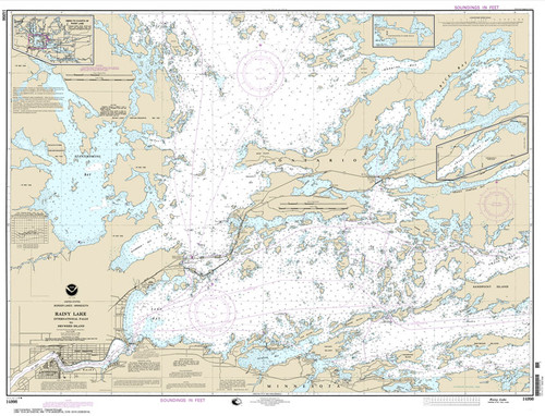 HISTORICAL NOAA Chart 14998: Rainy Lake-International Falls to Dryweed Island
