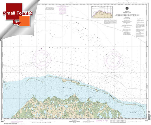 Small Format HISTORICAL NOAA Chart 16062: Jones Islands and approaches