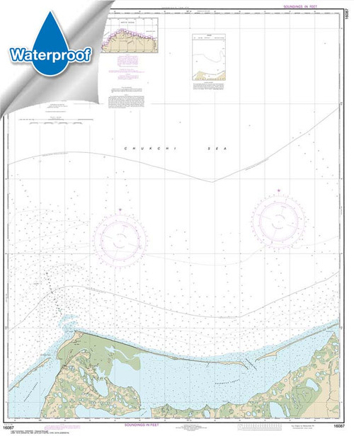 Waterproof HISTORICAL NOAA Chart 16087: Icy Cape to Nokotlek Pt.