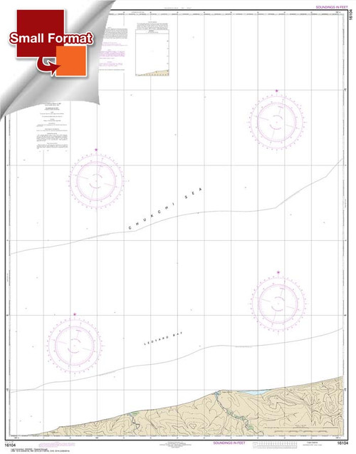 Small Format HISTORICAL NOAA Chart 16104: Cape Sabine