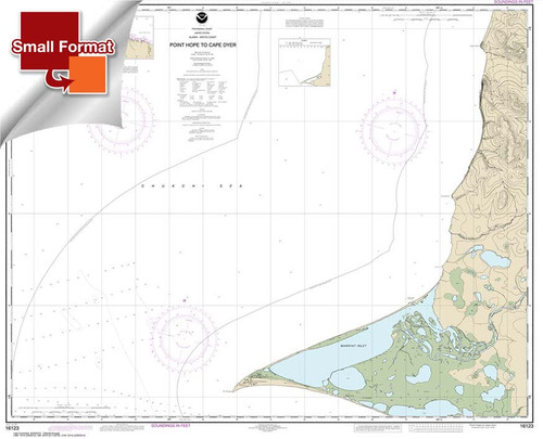 Small Format HISTORICAL NOAA Chart 16123: Point Hope to Cape Dyer