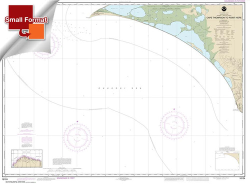 Small Format HISTORICAL NOAA Chart 16124: Cape Thompson to Point Hope