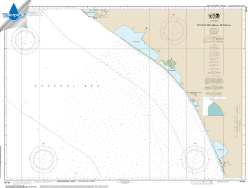HISTORICAL WATERPROOF NOAA Chart 16145: Delong Mountain Terminal (Red Dog Mine)
