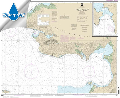 Waterproof NOAA Chart 16200: Norton Sound;Golovnin Bay