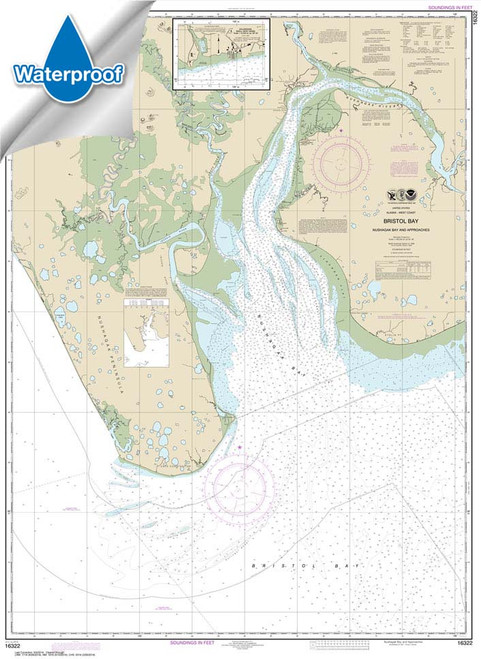 Waterproof NOAA Chart 16322: Bristol Bay-Nushagak B and approaches
