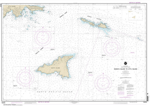 HISTORICAL NOAA Chart 16423: Shemya Island to Attu Island