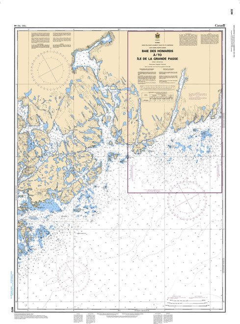 CHS Chart 4472: Baie des Homards Ã /to ÃŽle de la Grande Passe