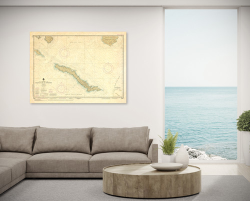 ANTIQUED HISTORICAL NOAA Chart 16450: Amchitka Island and Approaches ANTIQUED HISTORICAL NOAA Chart 16450: Amchitka Island and Approaches