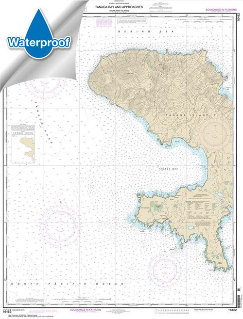 Waterproof HISTORICAL NOAA Chart 16462: Andrenof. Islands Tanga Bay and approaches