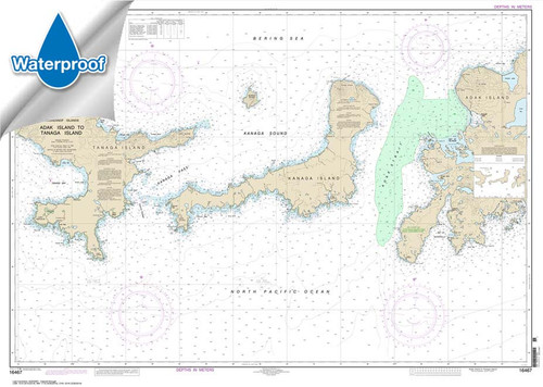 Waterproof HISTORICAL NOAA Chart 16467: Adak Island to Tanaga Island