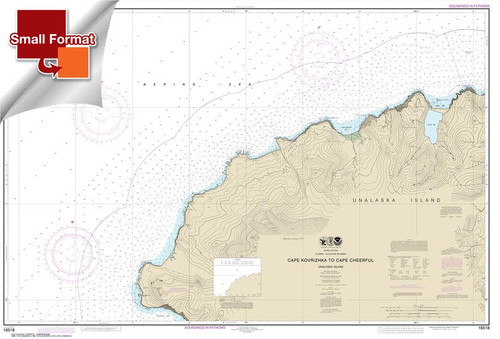 Small Format HISTORICAL NOAA Chart 16518: Cape Kavrizhka to Cape Cheerful